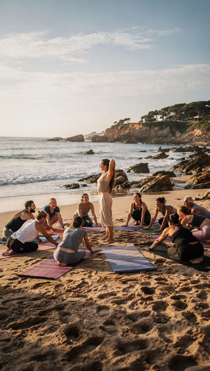 Practicantes realizando la serie primaria de Ashtanga Yoga, concentrados en su alineación y respiración.