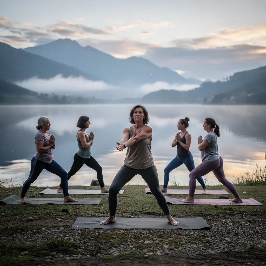 Practicantes realizando la serie primaria de Ashtanga Yoga, concentrados en su alineación y respiración.