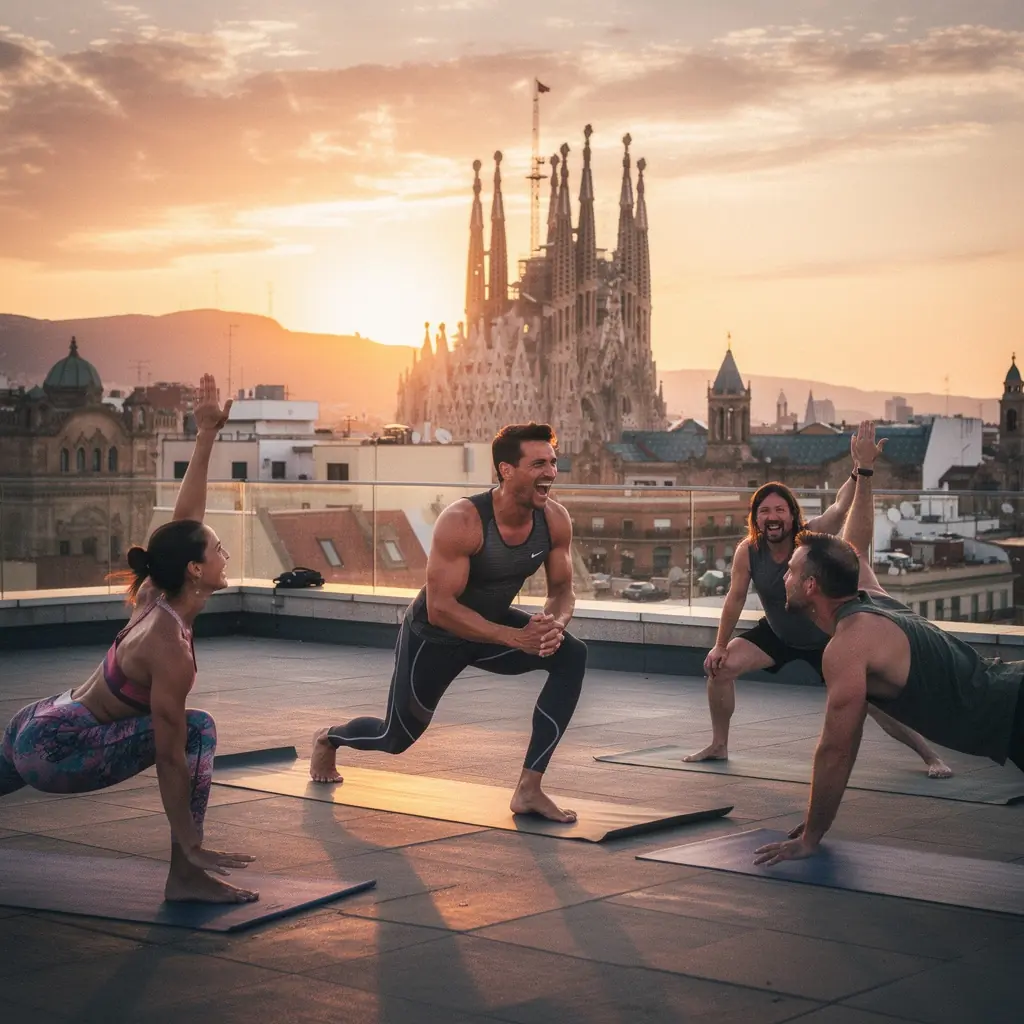 Practicantes realizando la serie primaria de Ashtanga Yoga, concentrados en su alineación y respiración.